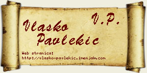 Vlaško Pavlekić vizit kartica